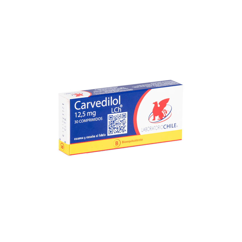 Carvedilol 12,5 mg x 30 Comprimidos